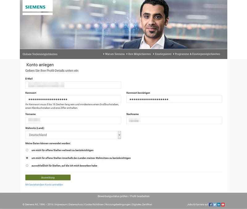 Online Bewerbung Siemens Perfektioniert Die Candidate Experience