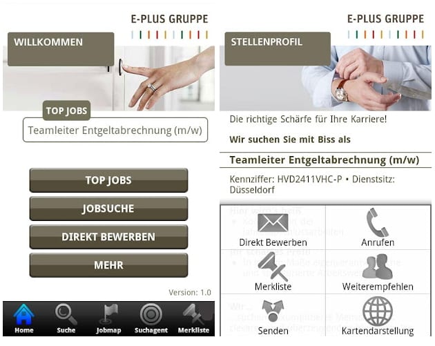Mobile Recruiting mit E-Plus JobConnect - intuitives Bewerben geht anders