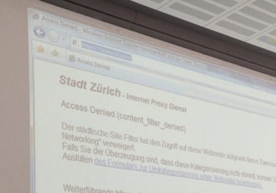 Stadt Zürich verweigert den Zugriff auf Facebook