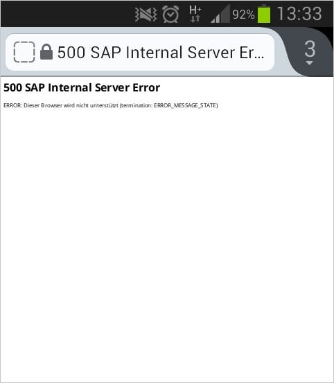 Internal Server Error - wenn die Weiterleitung mobil nicht funktioniert