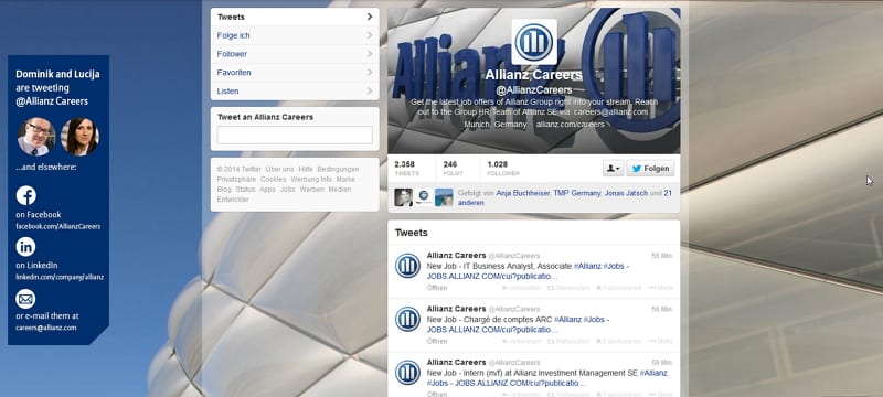 Allianz Careers - Teamvorstellung ja, Dialog nein