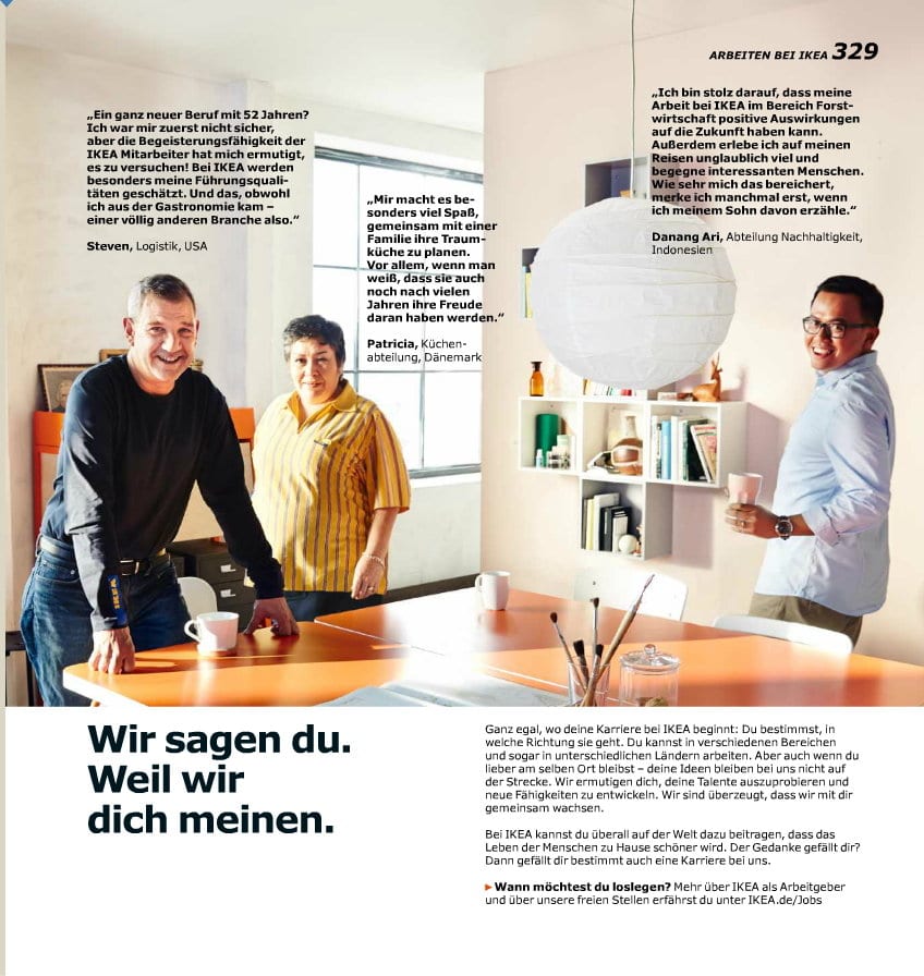 Ikea als Arbeitgeber - Katalogseite 2016