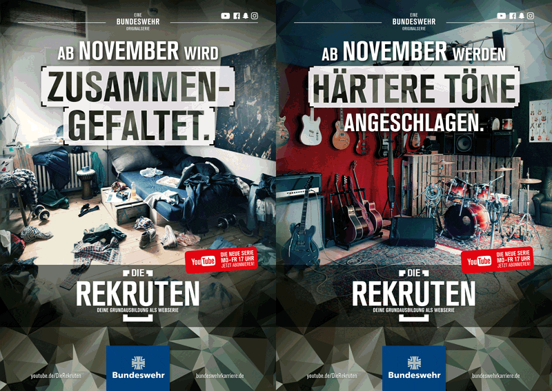 Die Rekruten - Motive der Plakatkampagne - Copyright Bundeswehr