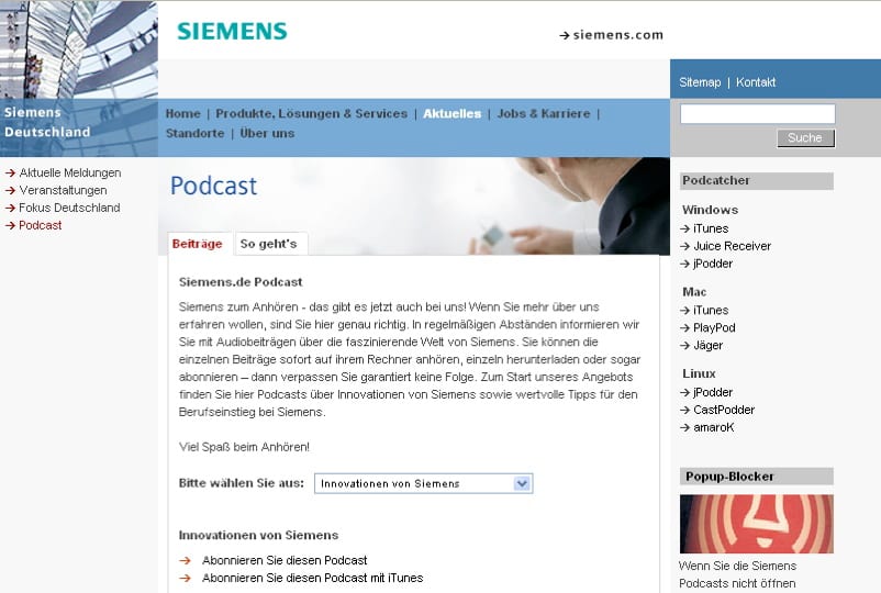 Das waren noch Zeiten - Recruiting-Podcasts auf der Karriere-Website von Siemens