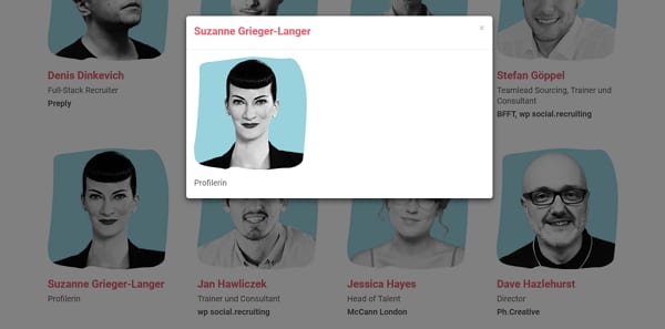 Profillose Proflerin Grieger-Langer - Screenshot Website Social Recruiting Days